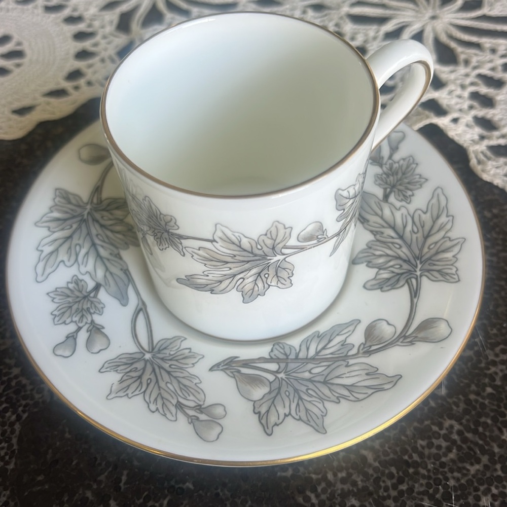 EUC Wedgewood Ashford grey demitasse cup, and saucer set discontinued - Picture 6 of 6